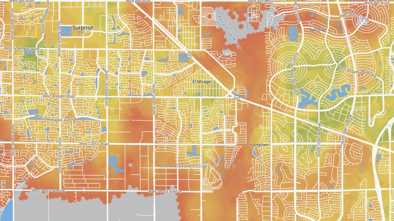 Bike Grade map of 85335, AZ