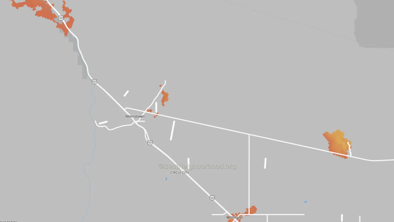 Bike Grade map of 85342, AZ