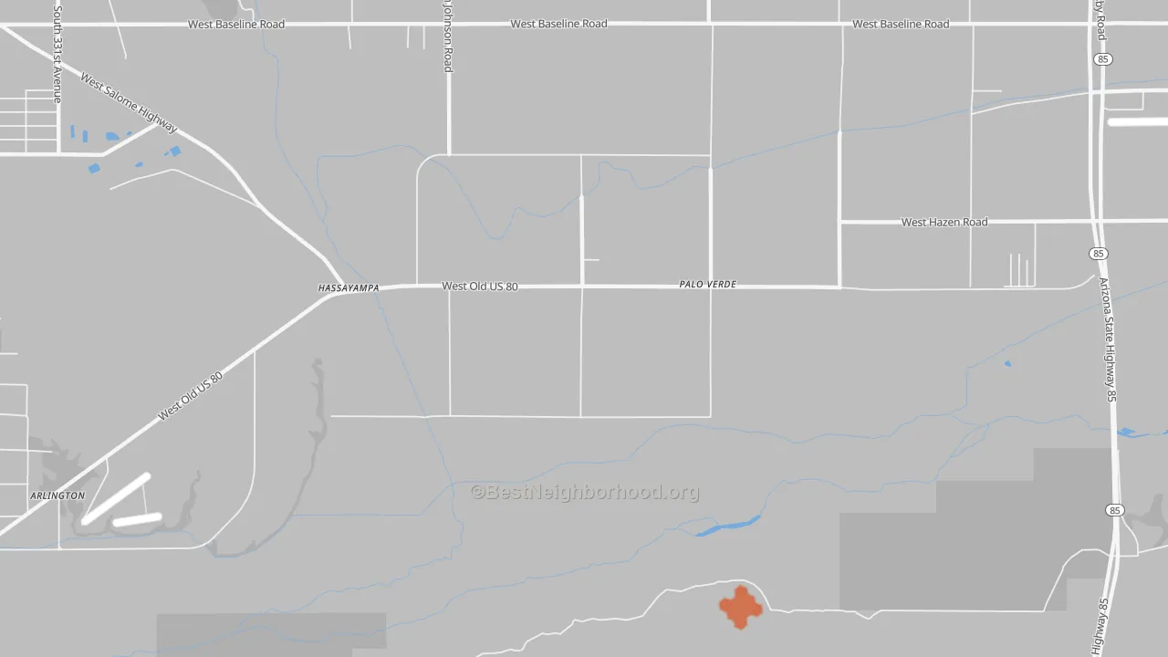 Bike Grade map of 85343, AZ