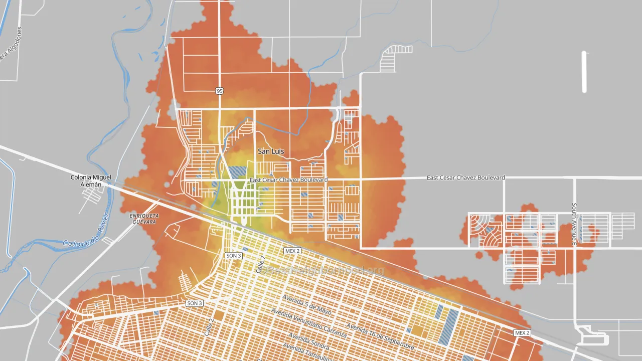 Bike Grade map of 85349, AZ