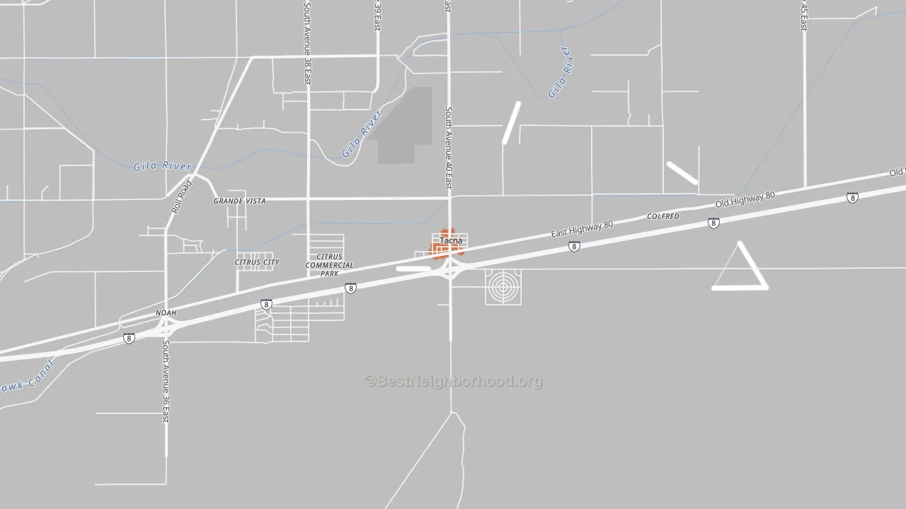 Bike Grade map of 85352, AZ