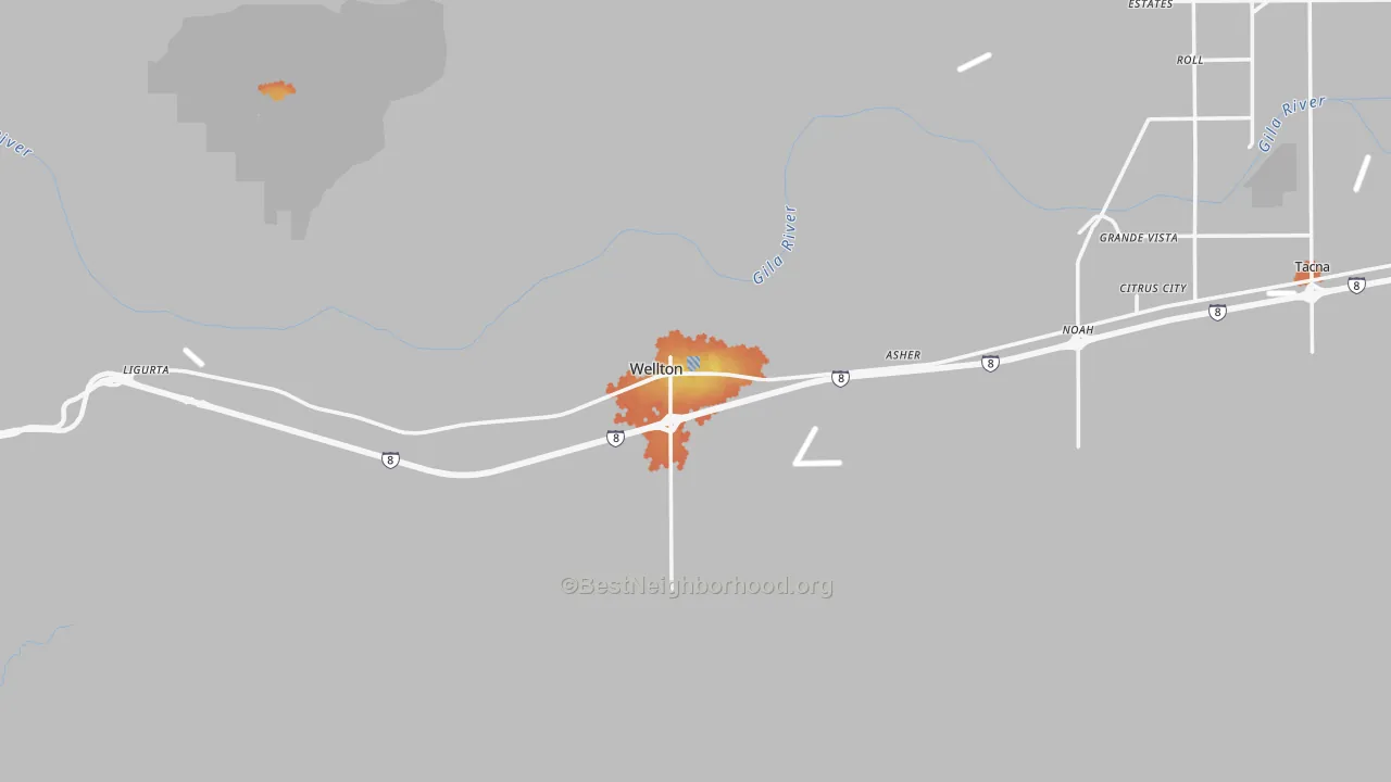 Bike Grade map of 85356, AZ
