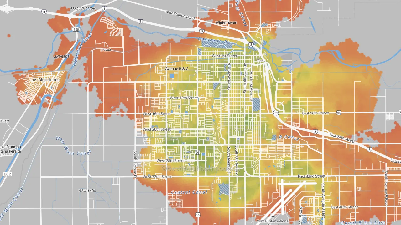 Bike Grade map of 85364, AZ