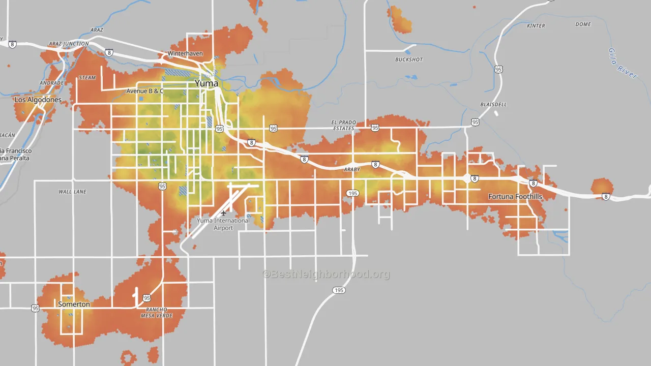Bike Grade map of 85365, AZ
