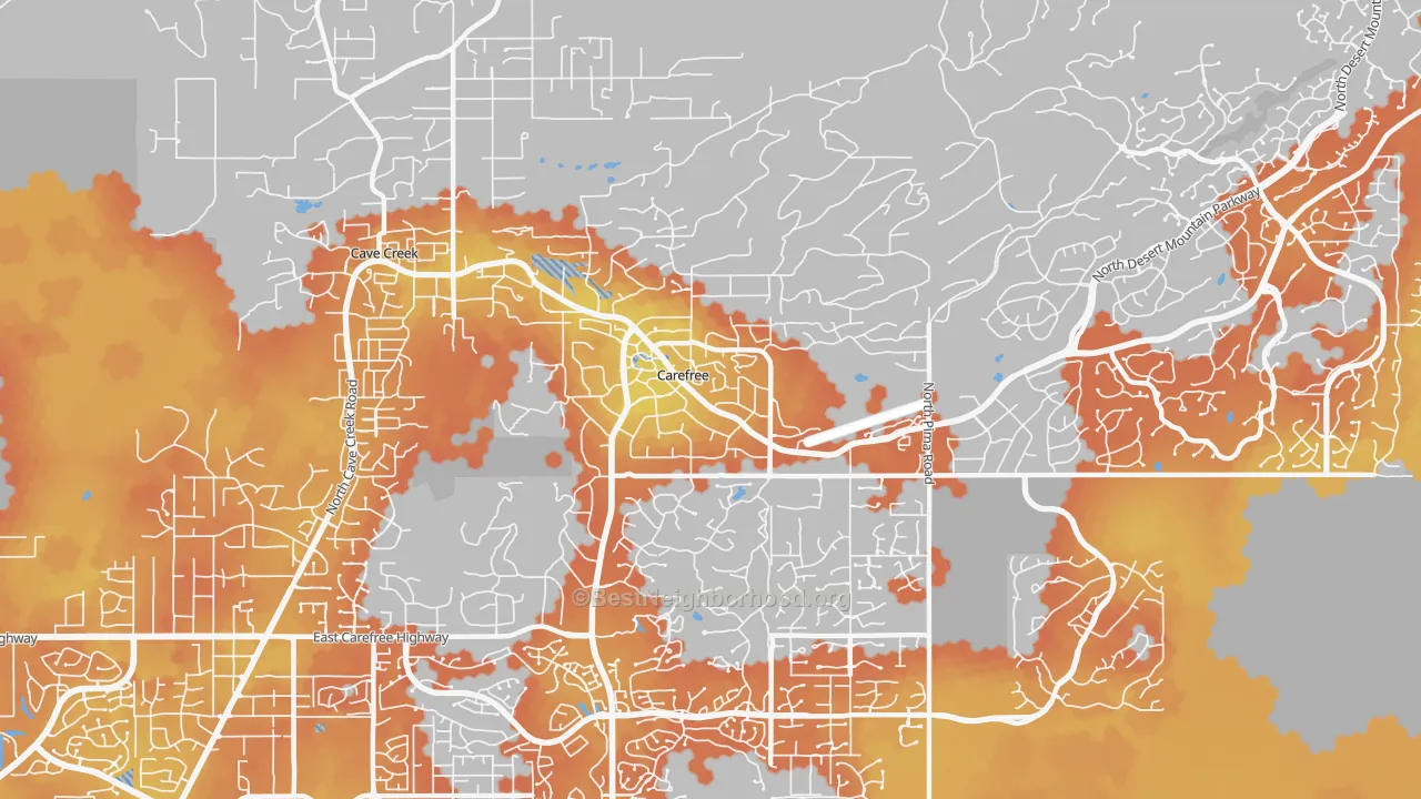 Bike Grade map of 85377, AZ