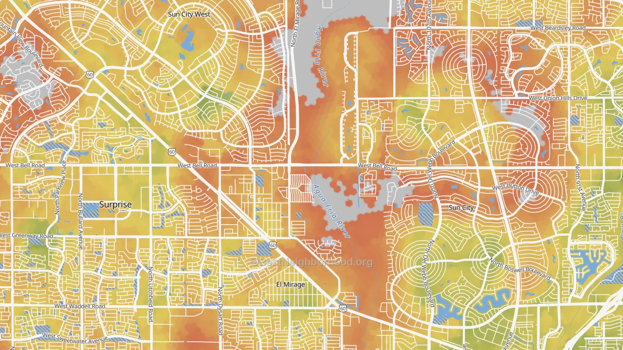 Bike Grade map of 85378, AZ