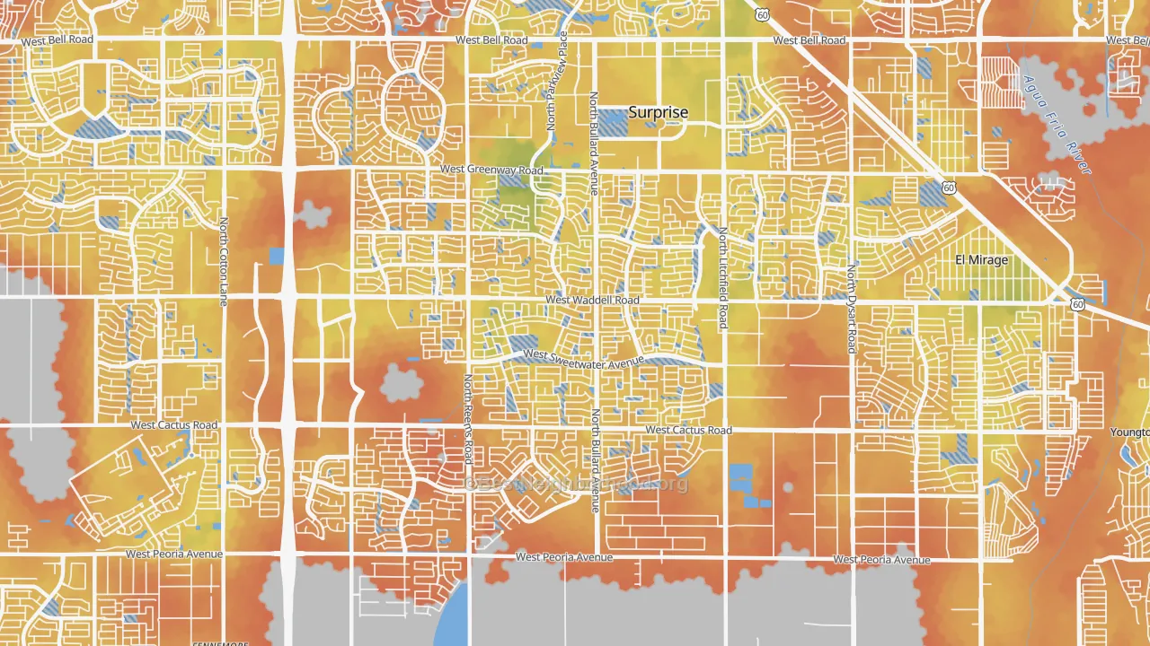 Bike Grade map of 85379, AZ