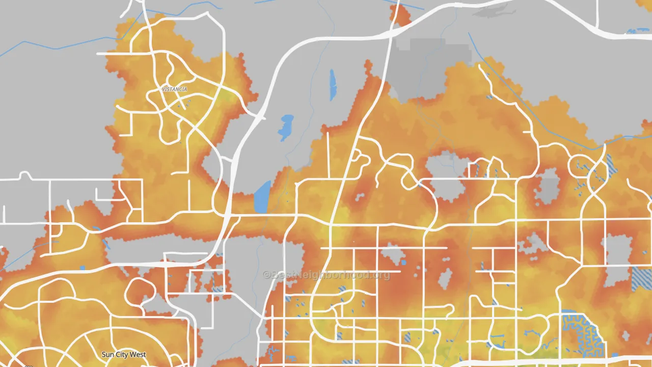 Bike Grade map of 85383, AZ