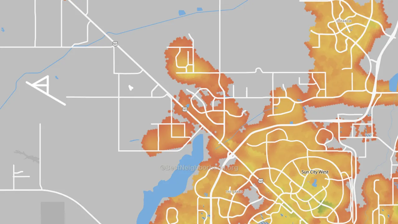 Bike Grade map of 85387, AZ