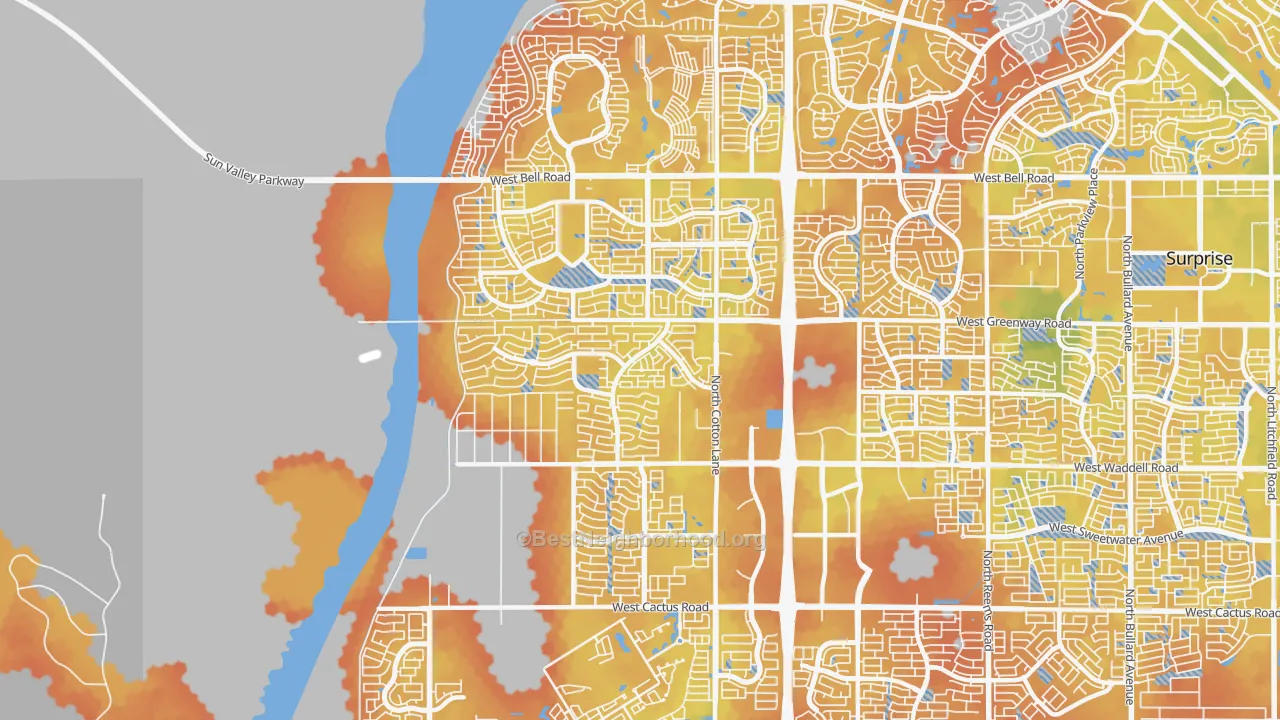 Bike Grade map of 85388, AZ