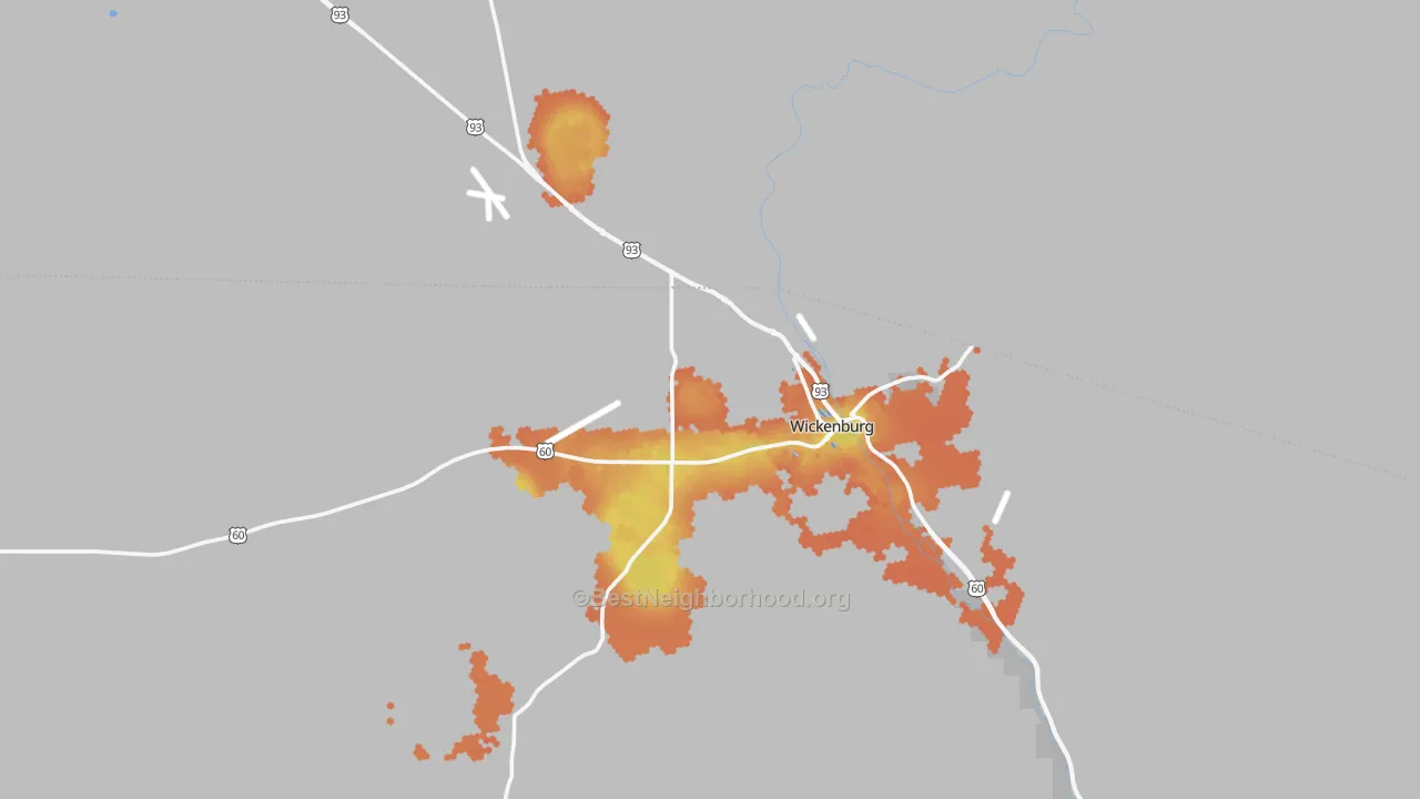 Bike Grade map of 85390, AZ