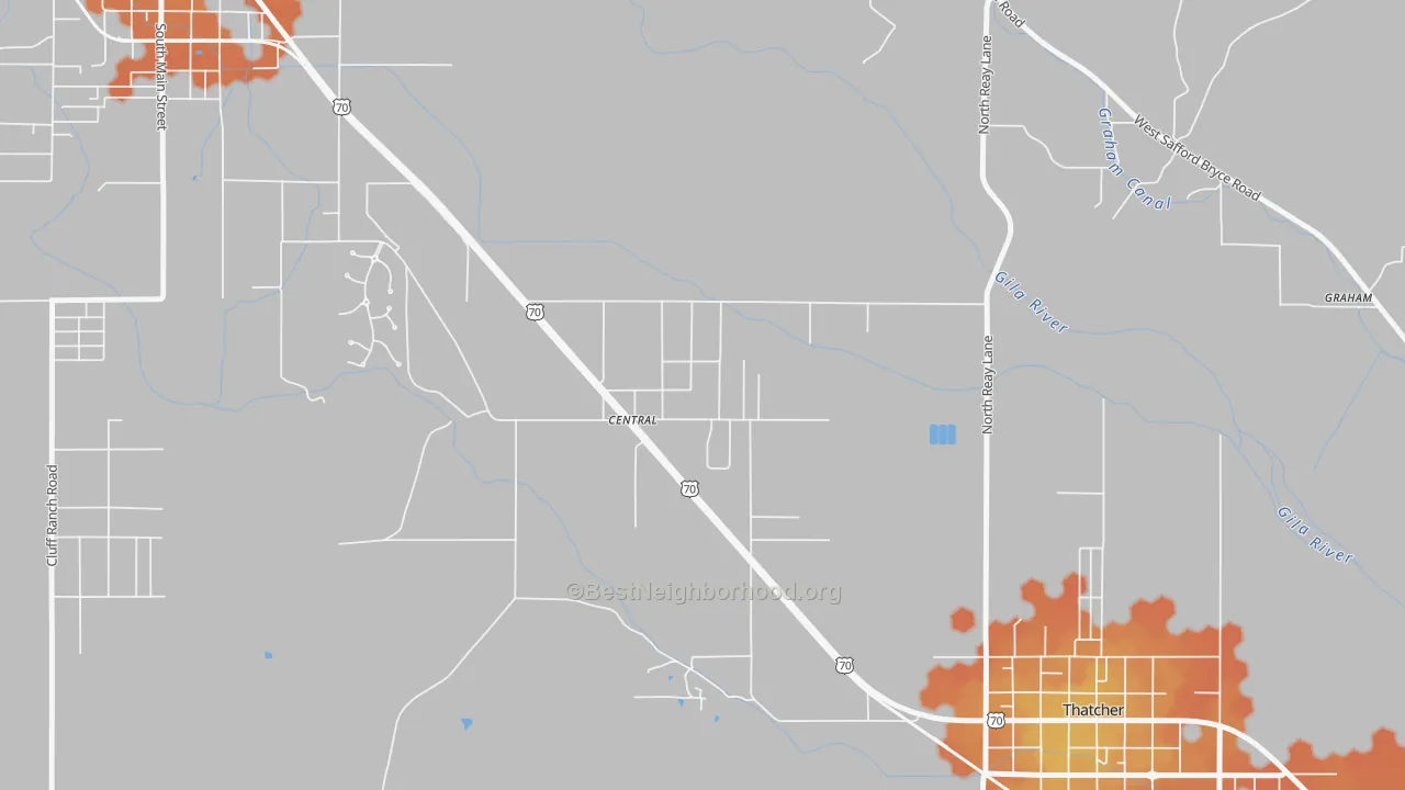 Bike Grade map of 85531, AZ