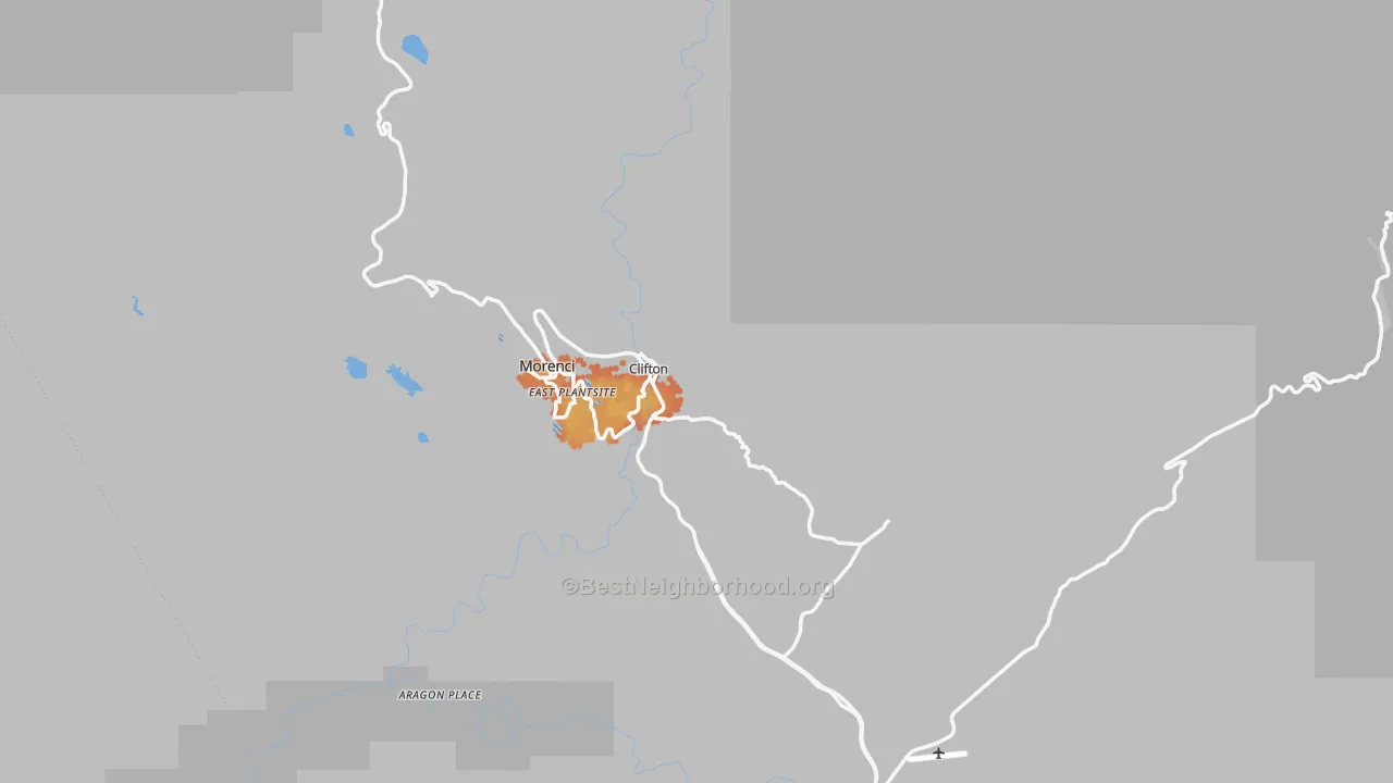 Bike Grade map of 85533, AZ