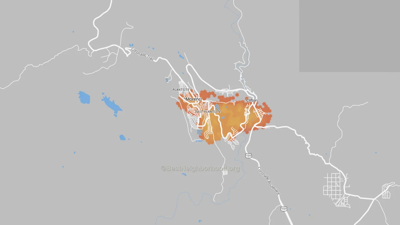 Bike Grade map of 85540, AZ