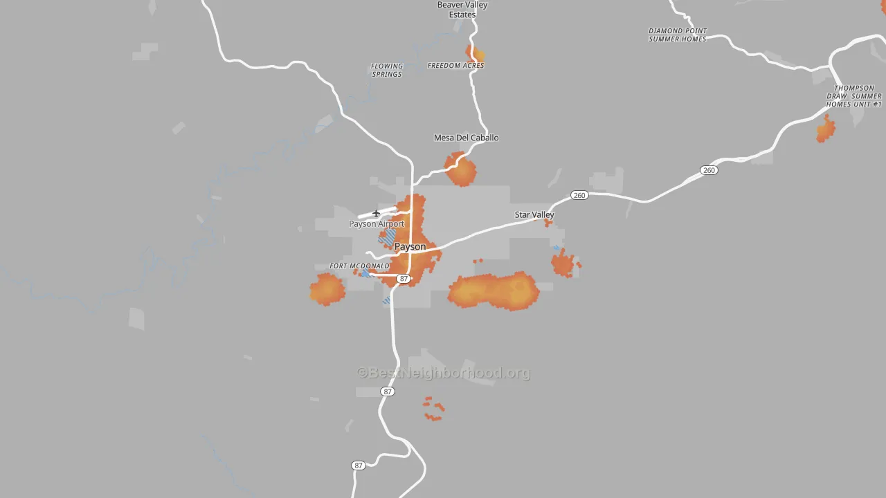 Bike Grade map of 85541, AZ