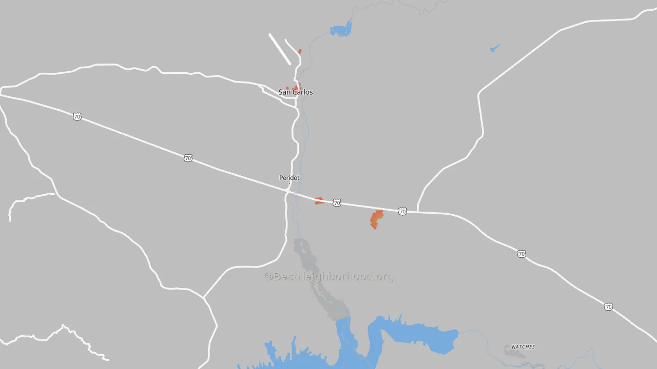 Bike Grade map of 85542, AZ