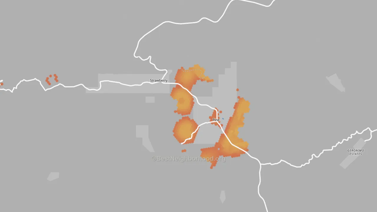 Bike Grade map of 85544, AZ