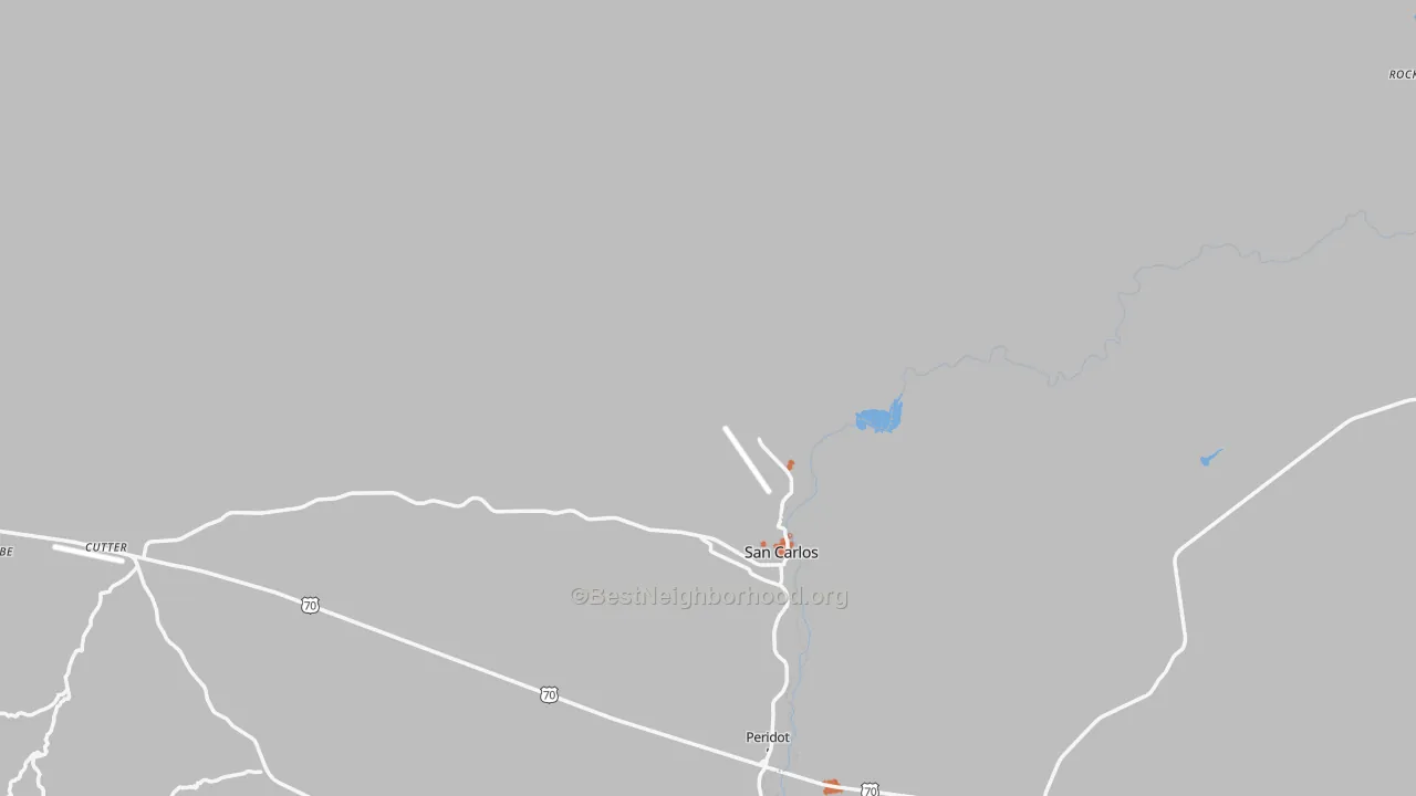 Bike Grade map of 85550, AZ