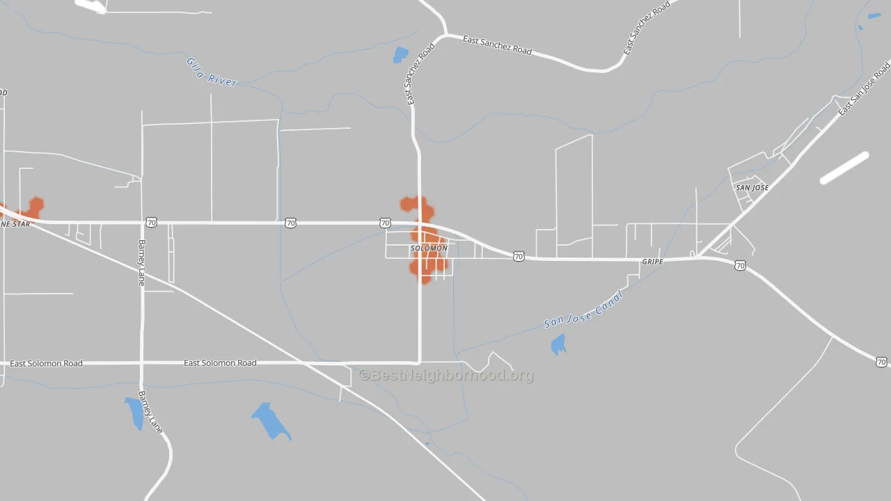 Bike Grade map of 85551, AZ