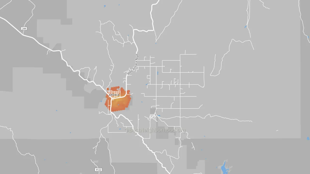 Bike Grade map of 85601, AZ