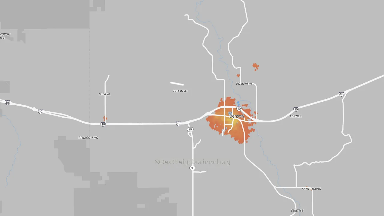 Bike Grade map of 85602, AZ