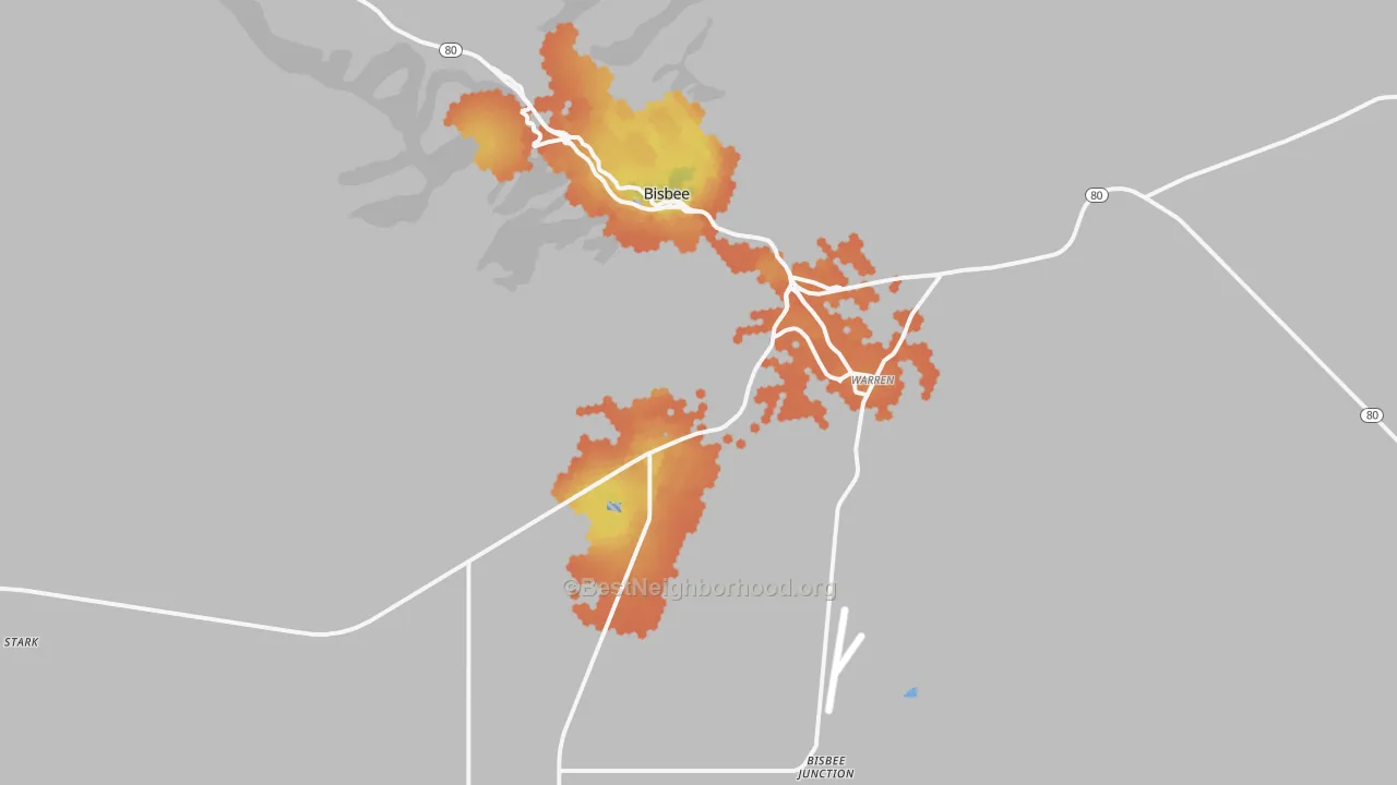 Bike Grade map of 85603, AZ