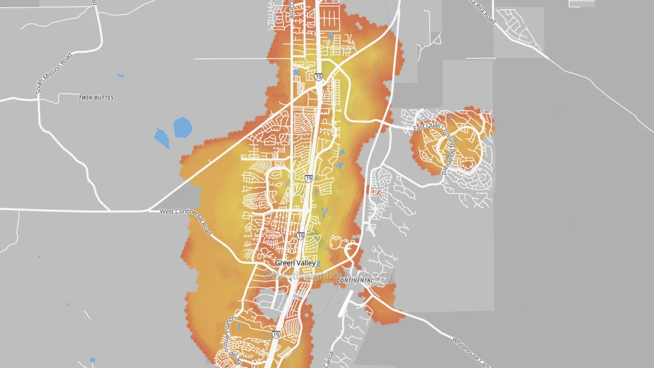 Bike Grade map of 85614, AZ