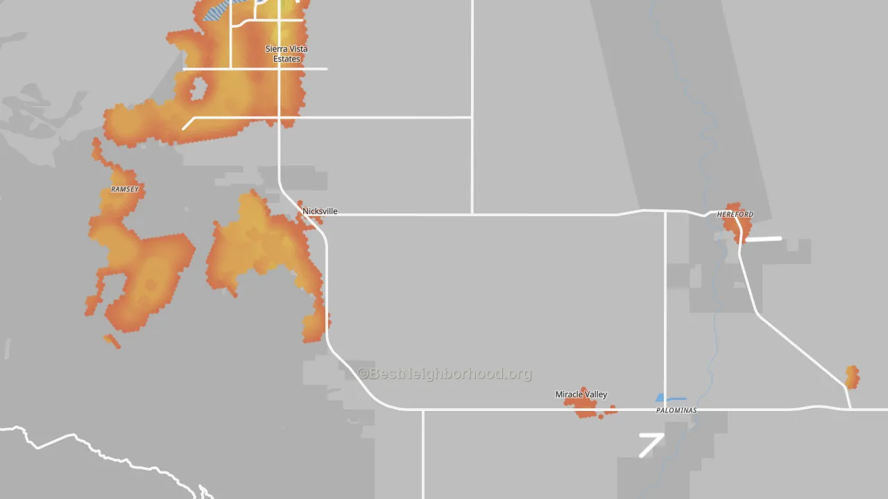 Bike Grade map of 85615, AZ