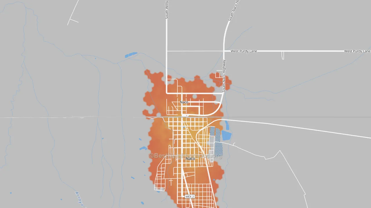 Bike Grade map of 85620, AZ