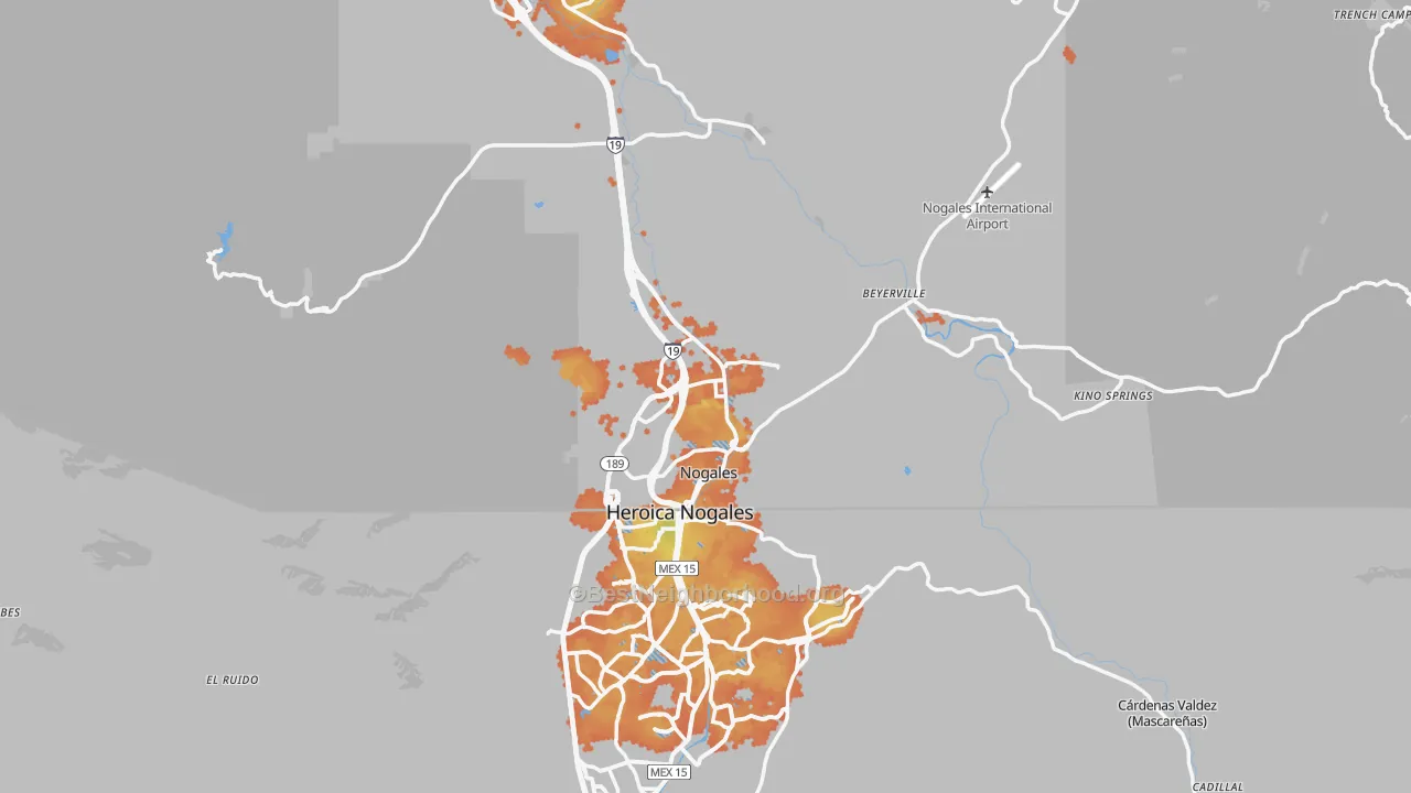 Bike Grade map of 85621, AZ
