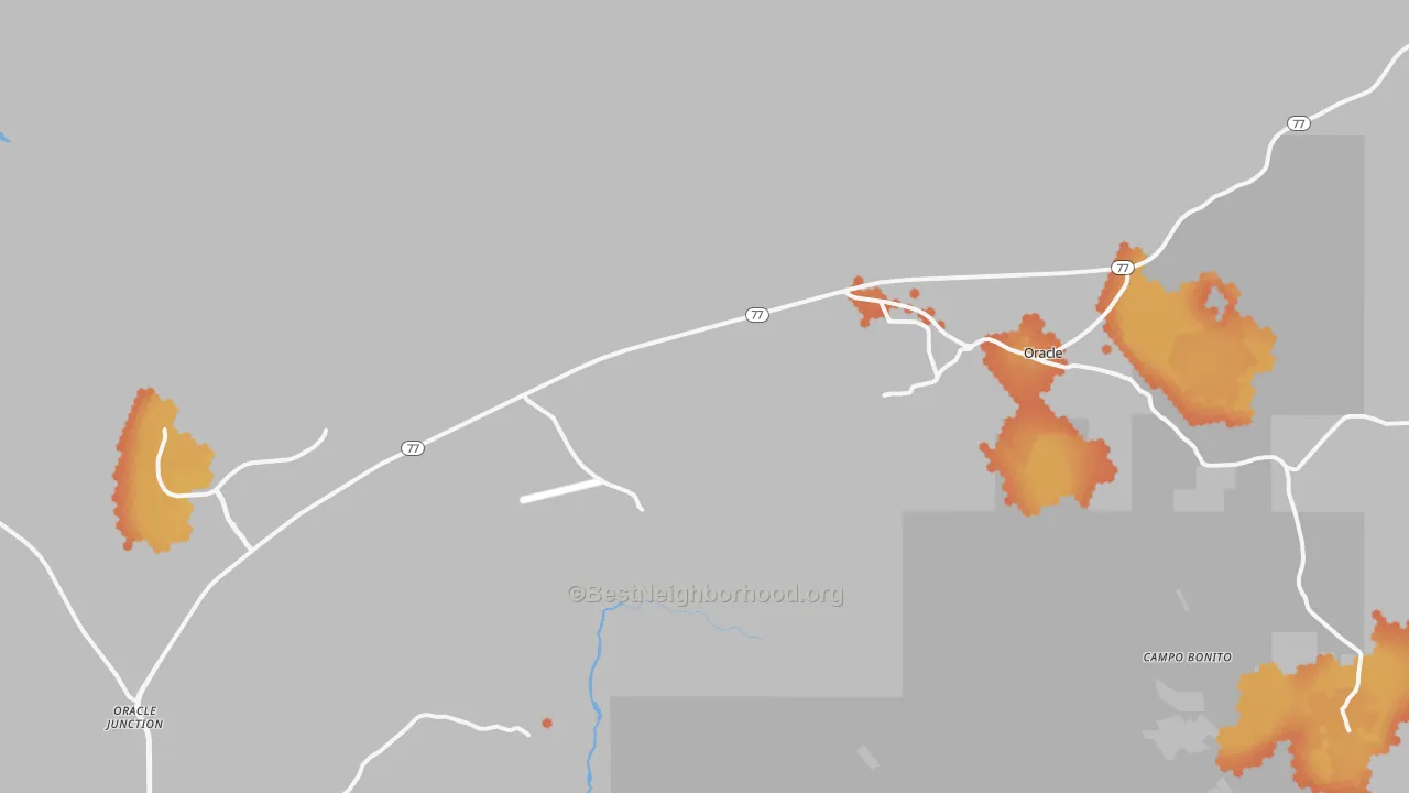 Bike Grade map of 85623, AZ