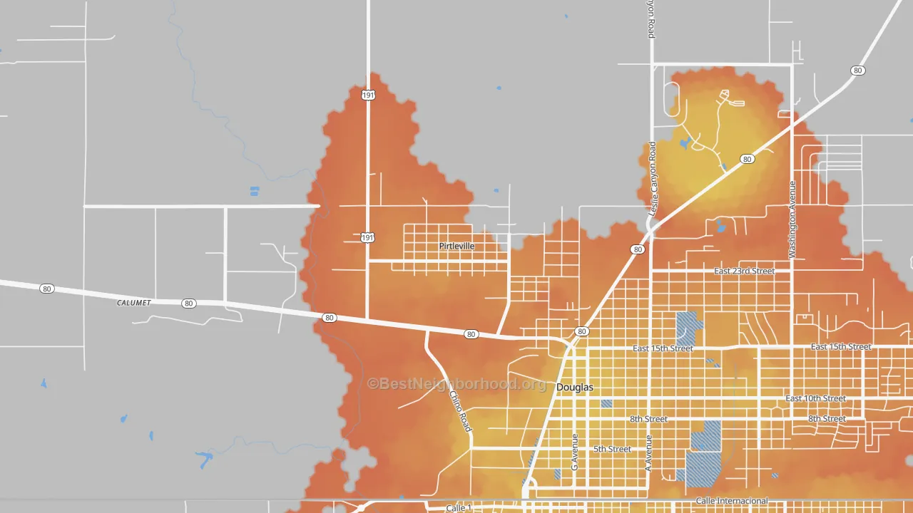Bike Grade map of 85626, AZ