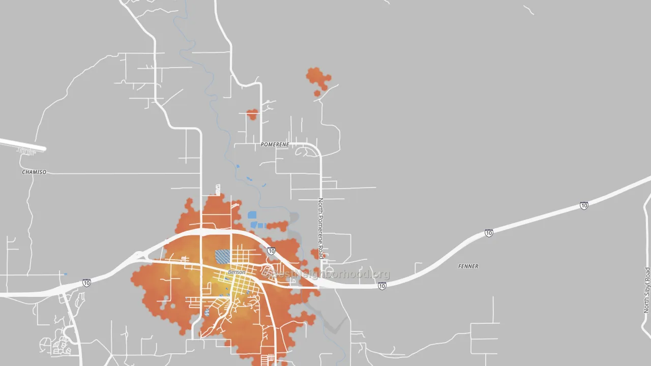 Bike Grade map of 85627, AZ