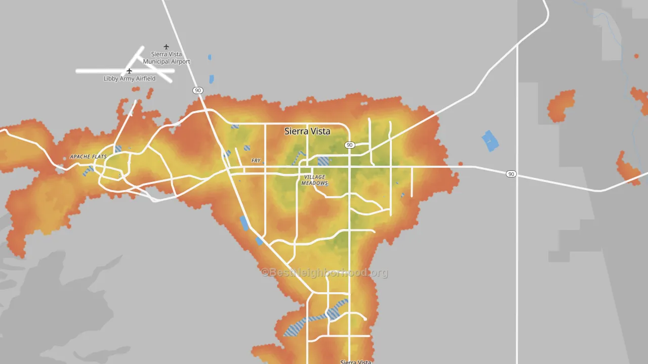 Bike Grade map of 85635, AZ