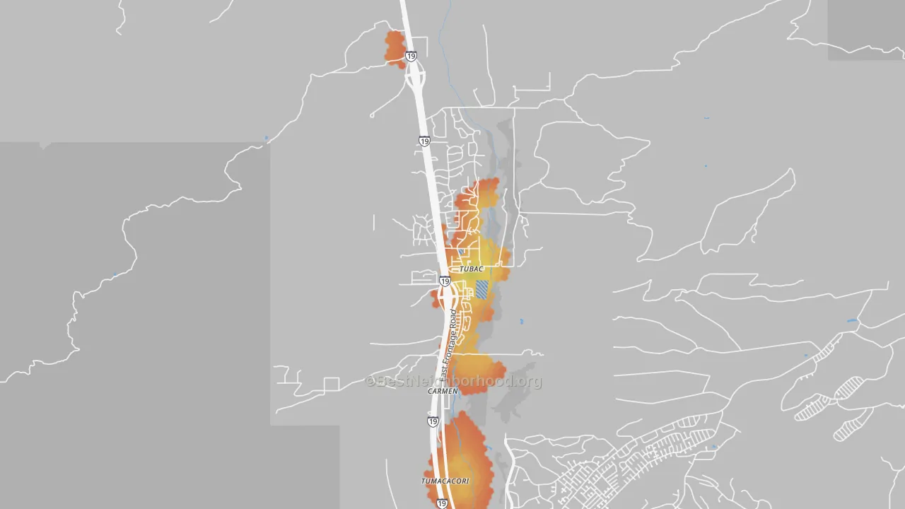Bike Grade map of 85646, AZ