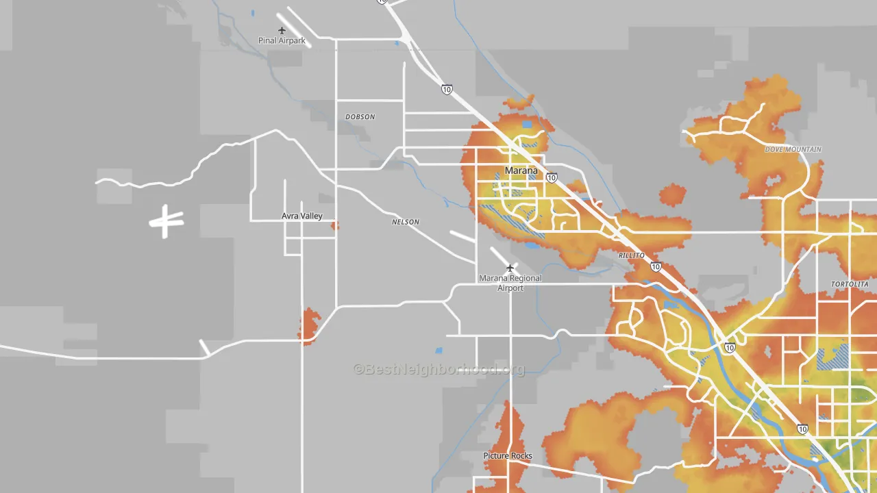 Bike Grade map of 85653, AZ