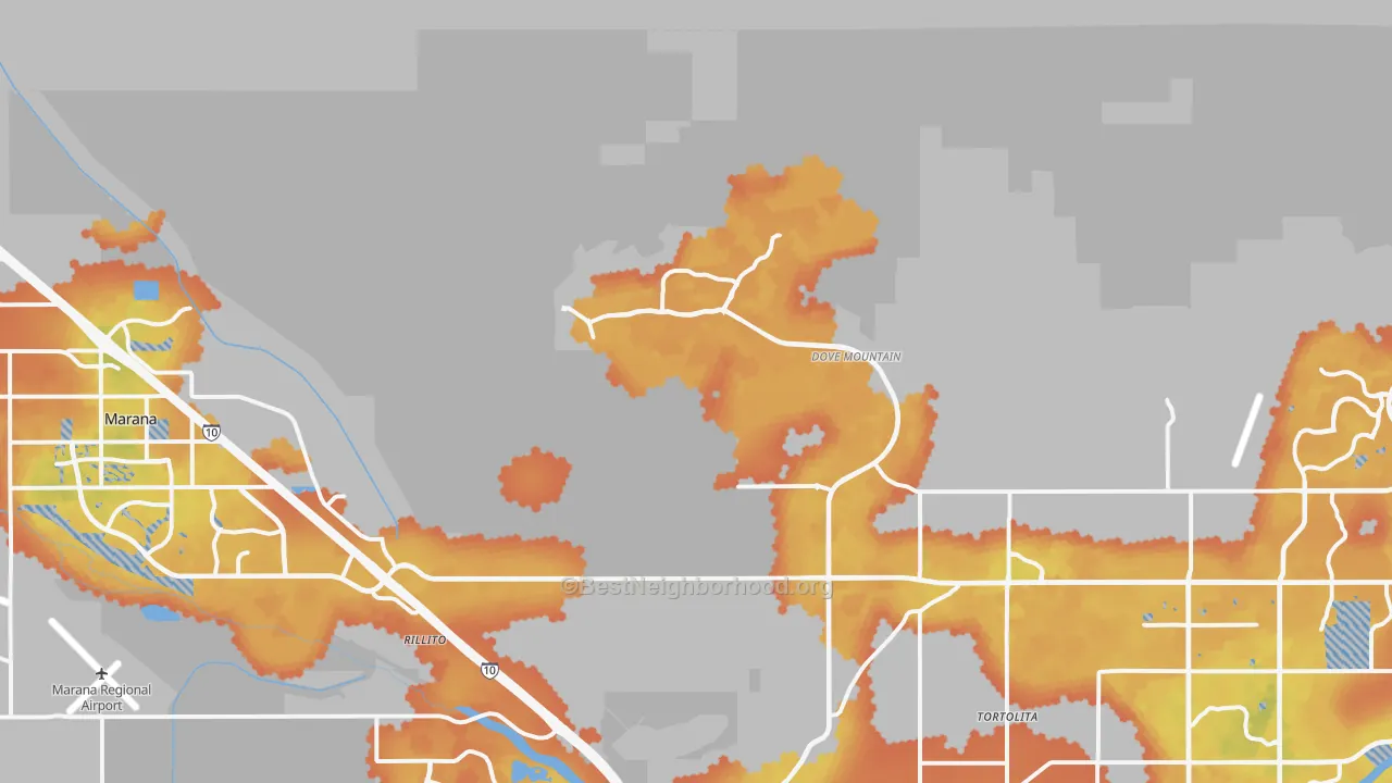 Bike Grade map of 85658, AZ
