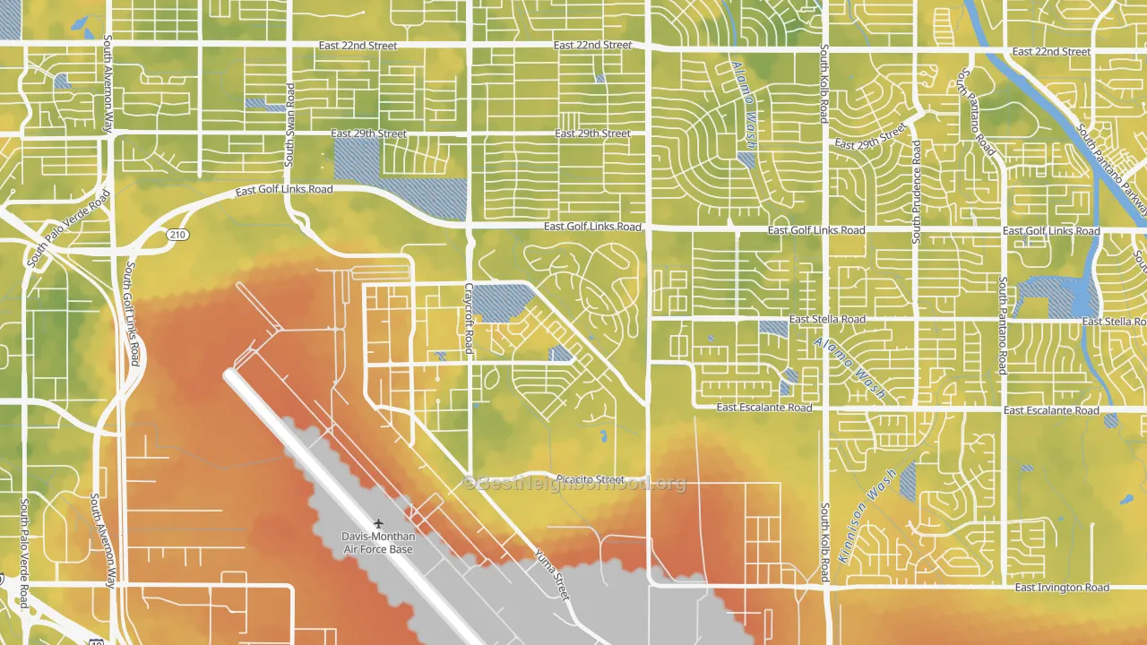 Bike Grade map of 85708, AZ