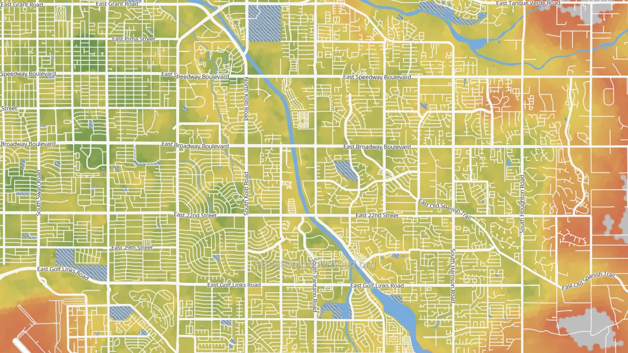 Bike Grade map of 85710, AZ