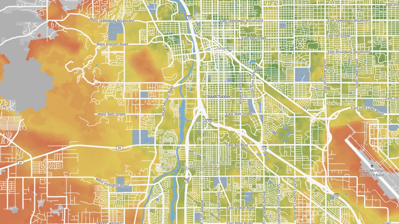 Bike Grade map of 85713, AZ