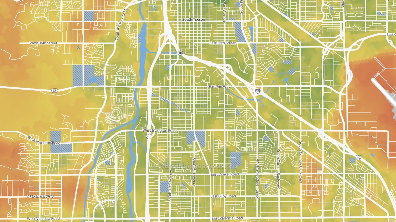 Bike Grade map of 85714, AZ