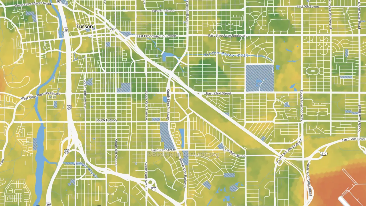 Bike Grade map of 85726, AZ