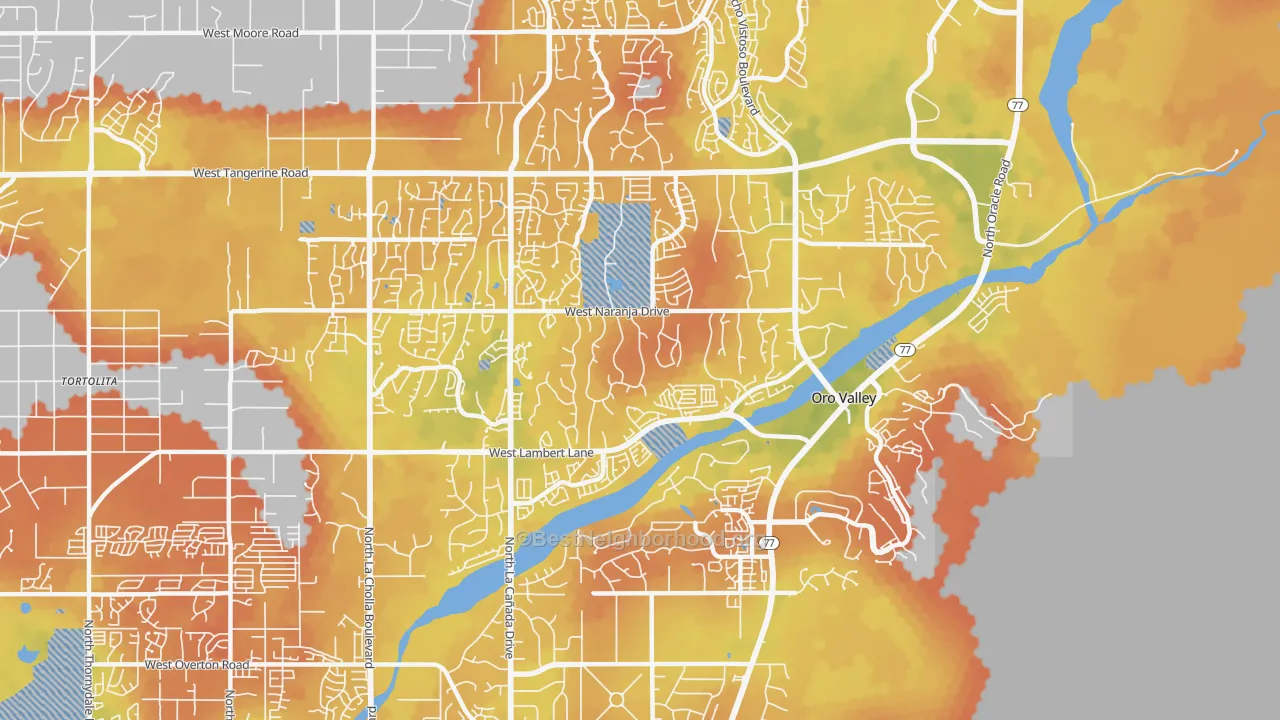 Bike Grade map of 85737, AZ
