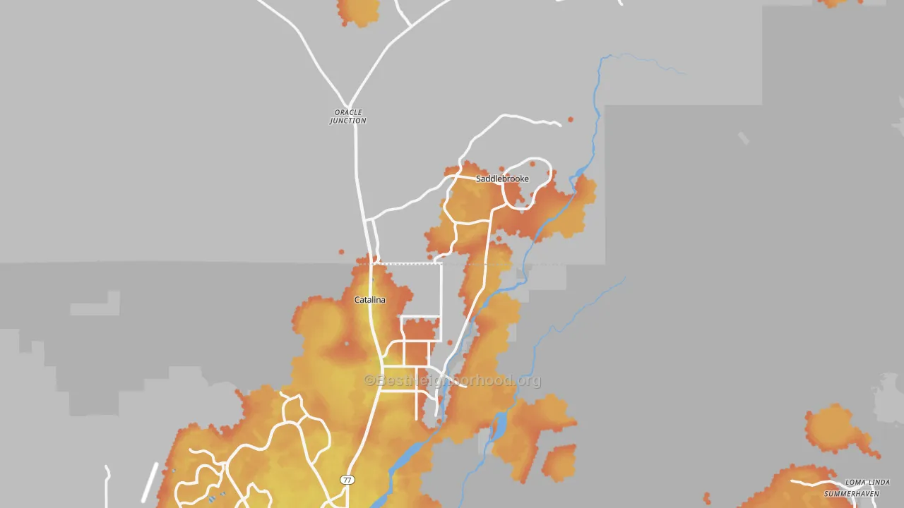 Bike Grade map of 85739, AZ