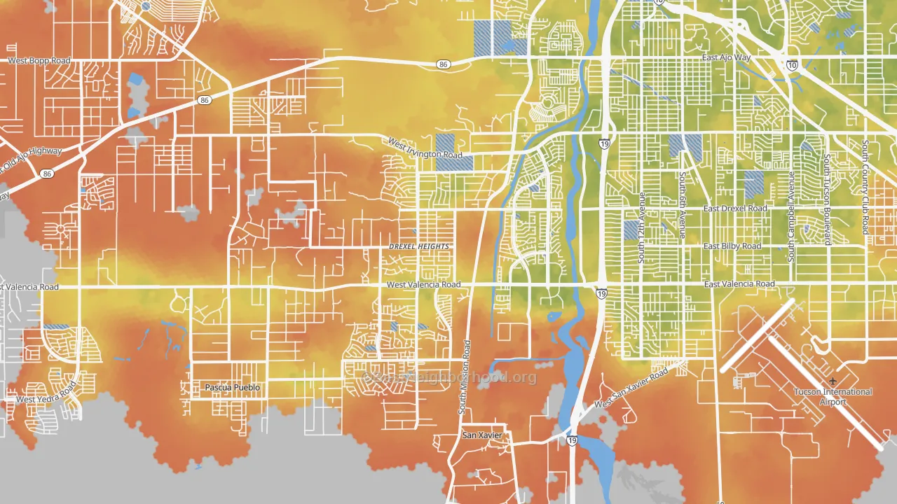 Bike Grade map of 85746, AZ