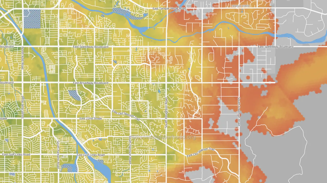 Bike Grade map of 85748, AZ