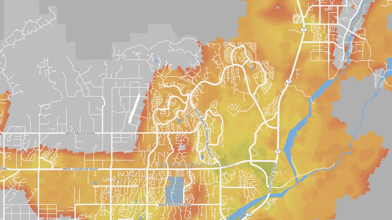 Bike Grade map of 85755, AZ