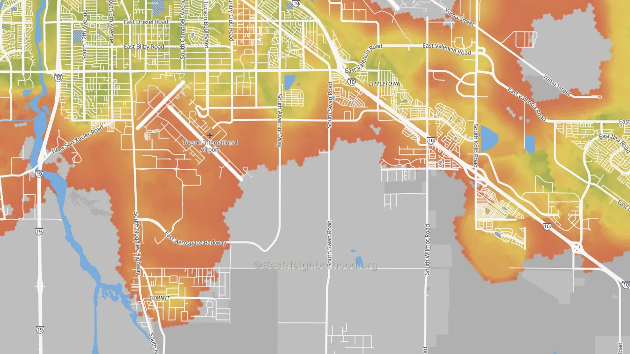 Bike Grade map of 85756, AZ