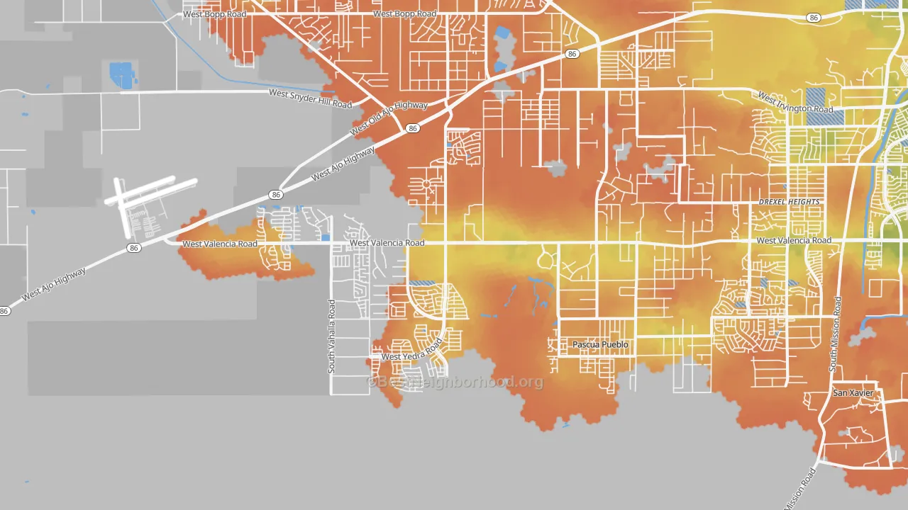 Bike Grade map of 85757, AZ