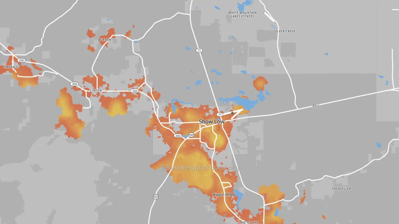 Bike Grade map of 85901, AZ